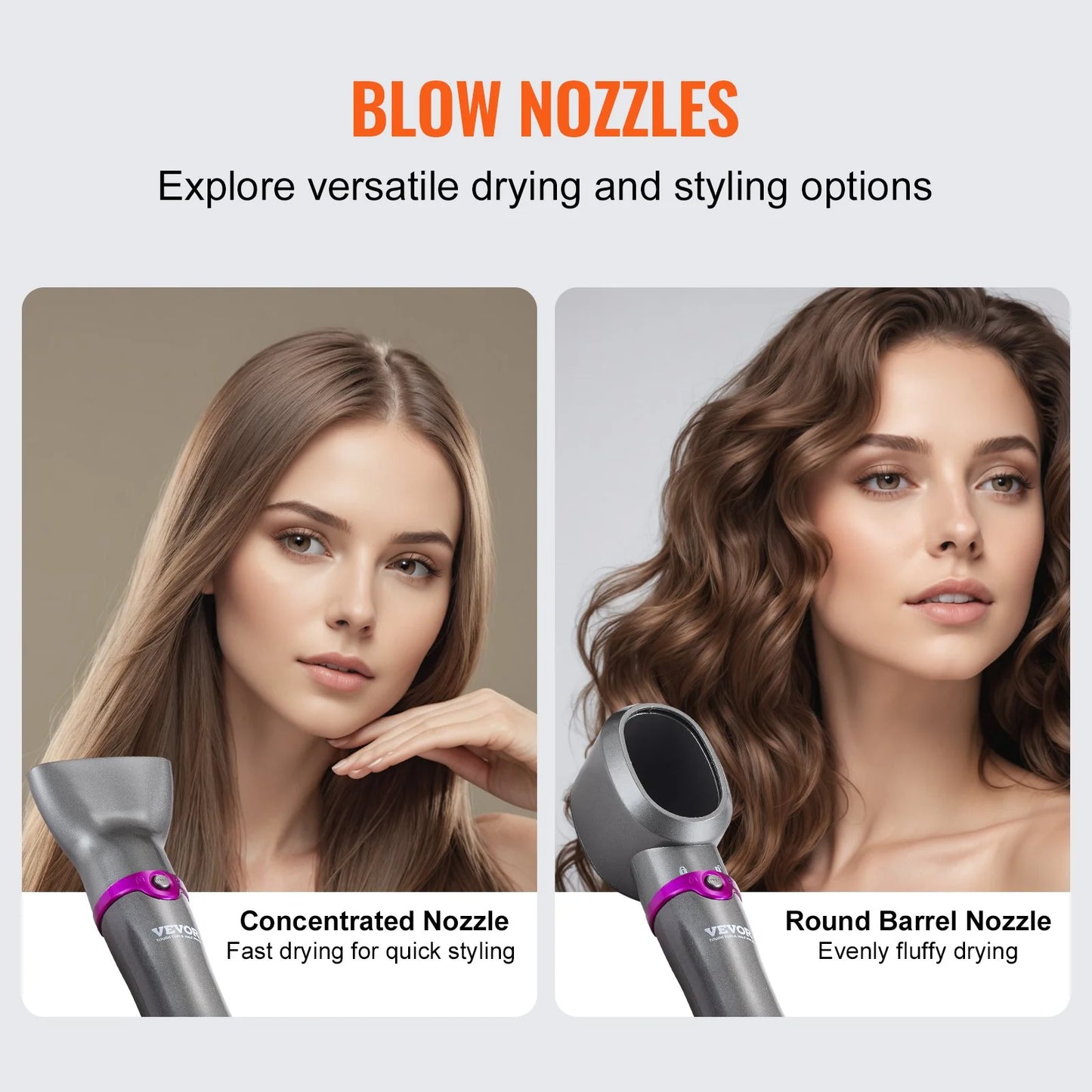 Vevor 5-in-1 Hair Dryer Brush and Hot Styler with Upgraded Negative Ion Technology for Curling