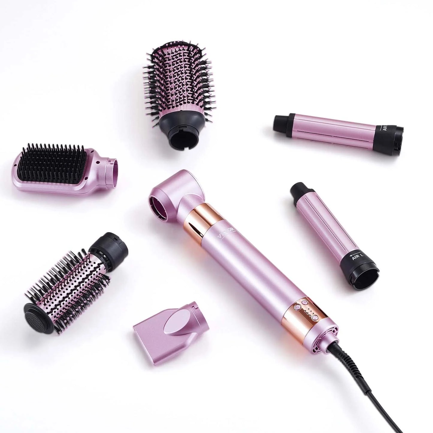 VEVOR 6-in-1 Multi-Function Hair Dryer Brush for Volumizing, Styling, and Curling