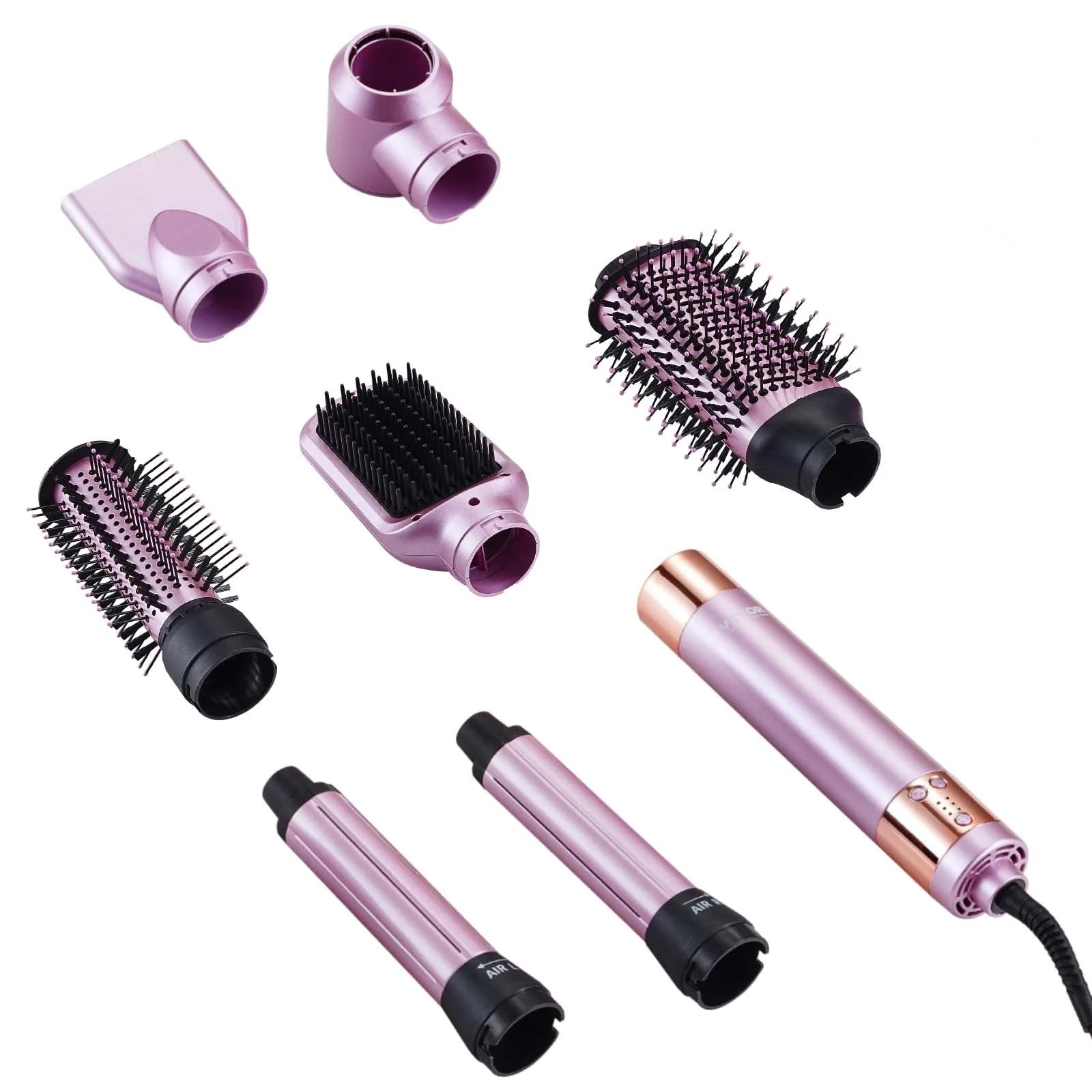 VEVOR 6-in-1 Multi-Function Hair Dryer Brush for Volumizing, Styling, and Curling