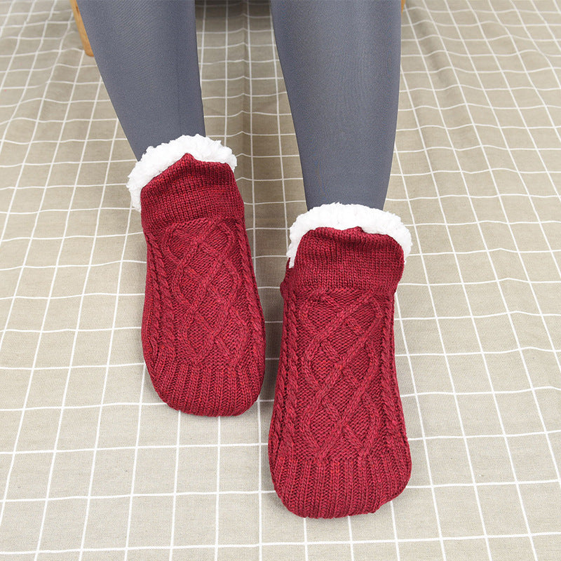 Cozy Fleece-Lined Winter Slipper Socks | Warm * Soft * Non-Slip Comfort