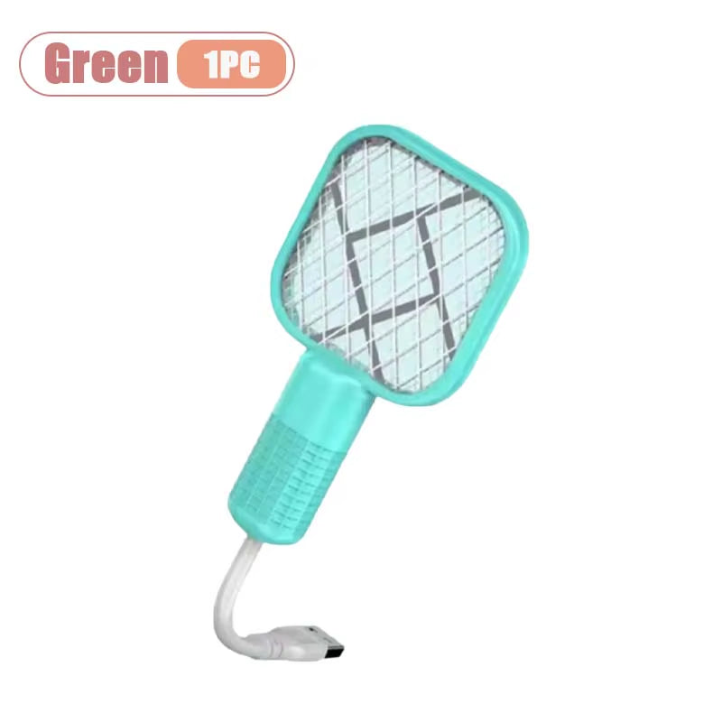1-10PCS Portable Mosquito Killer Electric Fly Swatter Night Light Function USB Charging Insect Trap for Home Bedroom Patio