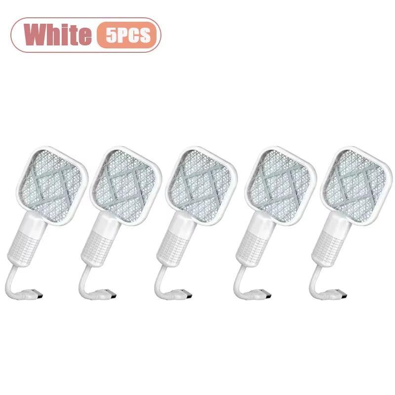 1-10PCS Portable Mosquito Killer Electric Fly Swatter Night Light Function USB Charging Insect Trap for Home Bedroom Patio