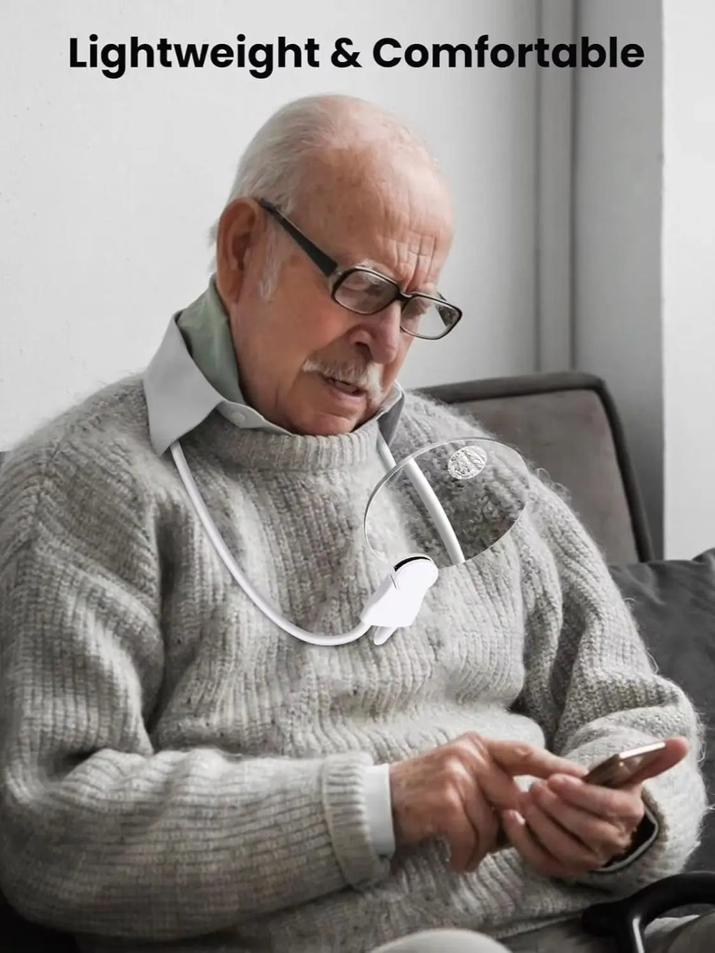 10X Hands Free Magnifying Glass for Neck Wear, Magnifier for Reading, Sewing, Cross Stitch, Inspection, Repair.(4.33Inch)