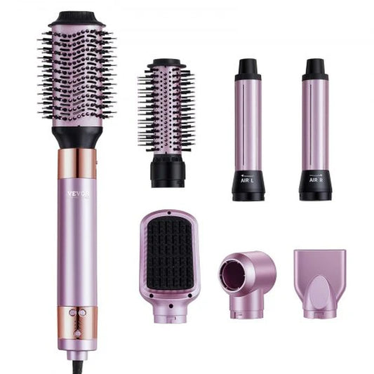 VEVOR 6-in-1 Multi-Function Hair Dryer Brush for Volumizing, Styling, and Curling