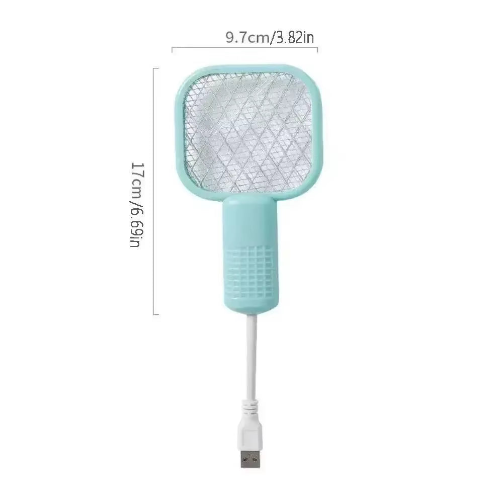 1-10PCS Portable Mosquito Killer Electric Fly Swatter Night Light Function USB Charging Insect Trap for Home Bedroom Patio
