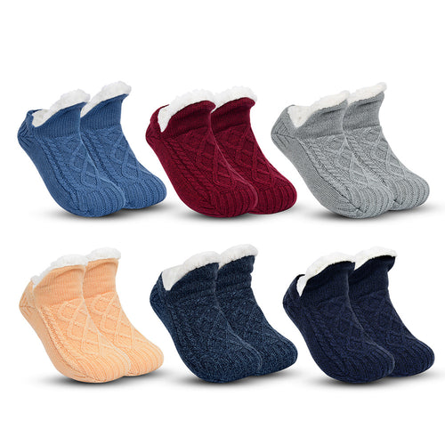 Cozy Fleece-Lined Winter Slipper Socks | Warm * Soft * Non-Slip Comfort